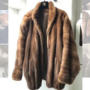 Vintage 1970s Zip-Up Mink Coat